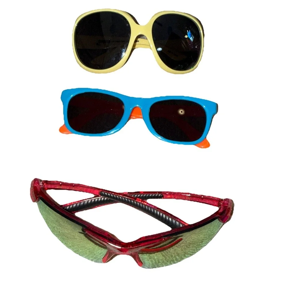 Kids Girls & Boys Sunglasses - Lot Of 8 - Wrap, Princess, Round, Square- Fun